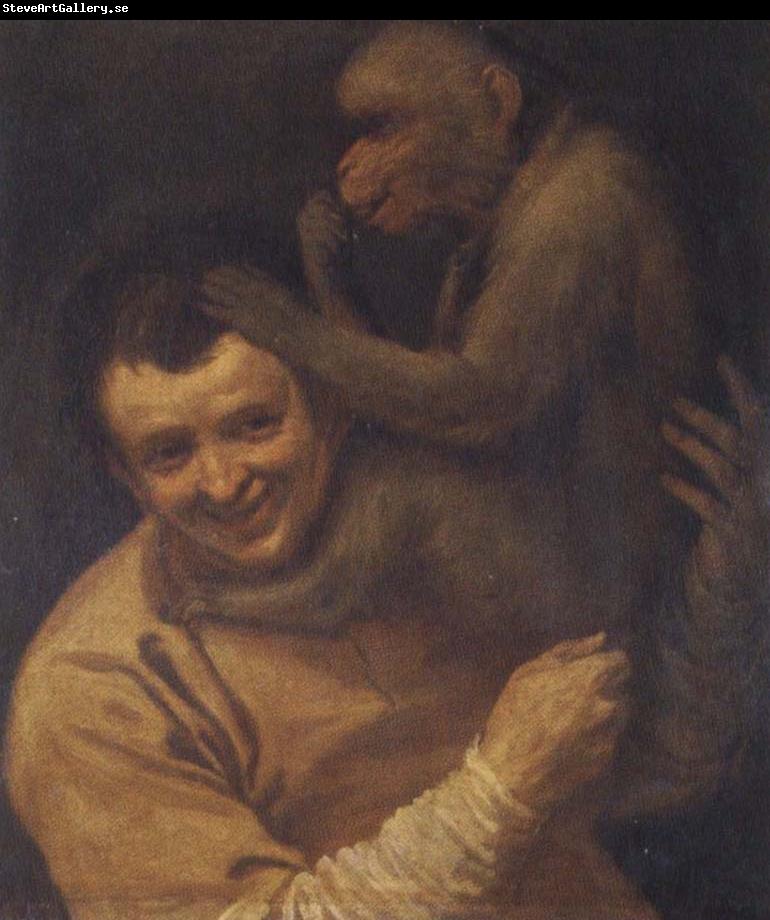 Annibale Carracci With portrait of young monkeys